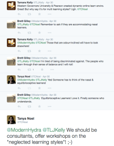 We care about addressing ALL LEARNING STYLES (real or imagined)!