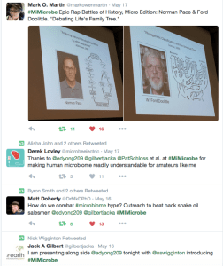 Portion of #MiMicrobe Twitter feed